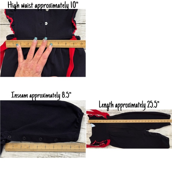 Bella Bliss Girl’s Berkley Overall w/Long Sleeve Pima Scallop Top (Size 24M) - Picture 5 of 9